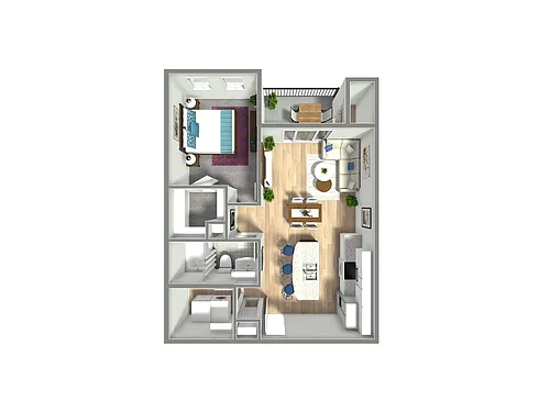 Floor plan 1X1 C