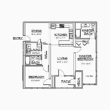 Floor plan 2 bedroom apartment