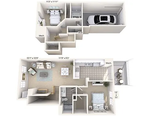 Floor plan B1TG-1227-Tra