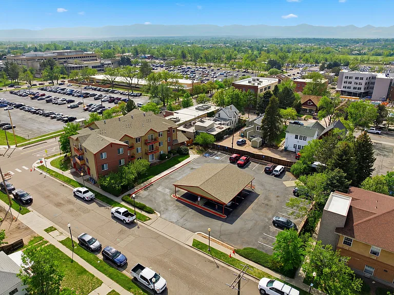 Downtown Parking Lot with Covered Parking
