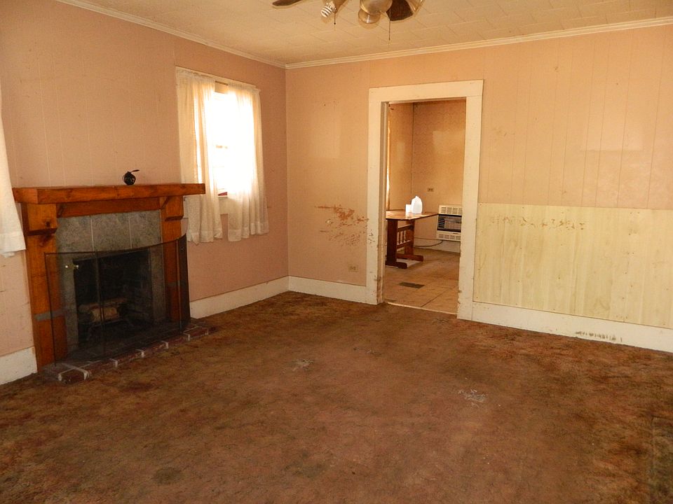 living room with fireplace