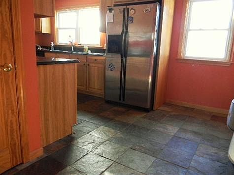 Kitchen with slate floor....