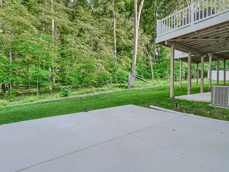 Patio Backing to Woods