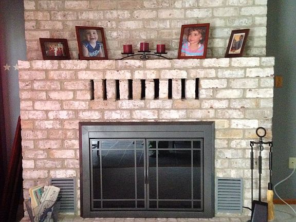 Living room fireplace