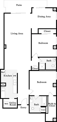 Floor plan 2 Bedrooms G