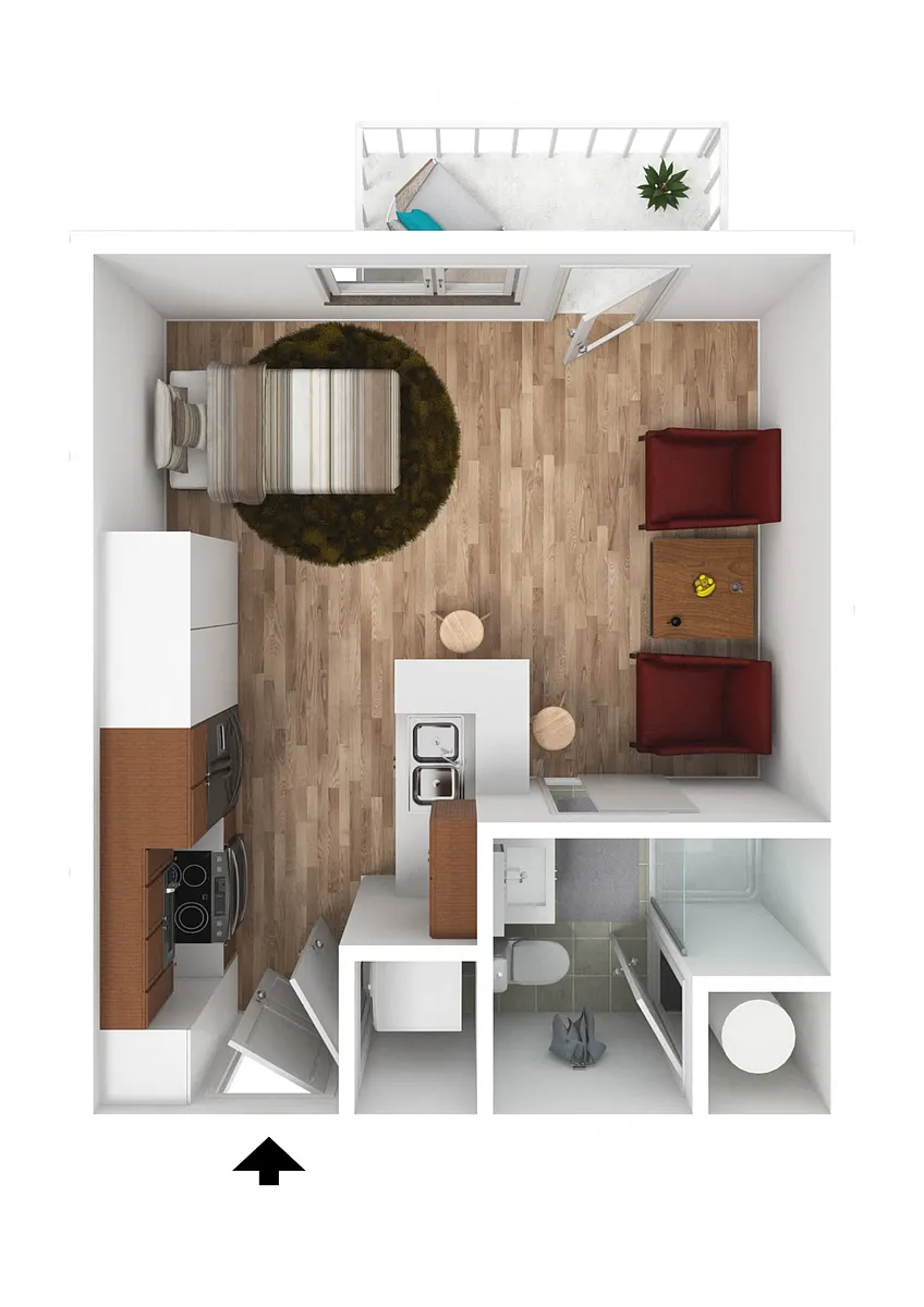 Floor plan Micro Studio