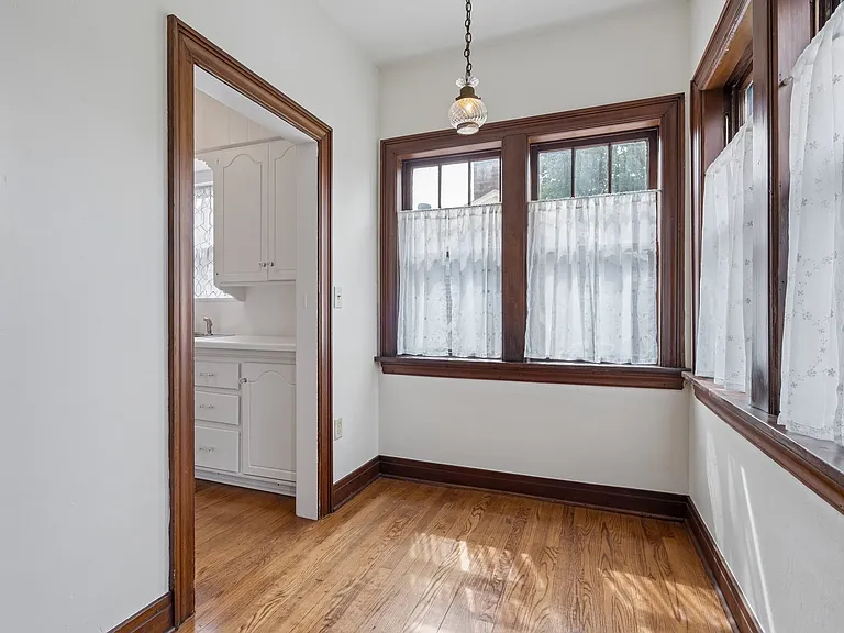 Dining nook. Door on left to kitchen