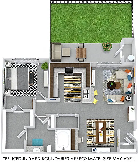 Floor plan Lubbock with Fenced-In Yard