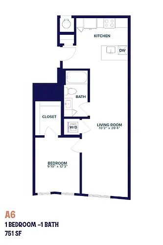 Floor plan Nita One Bedroom A6