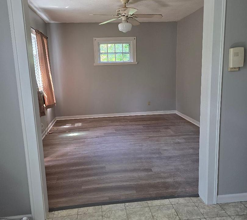 view from kitchen to living room