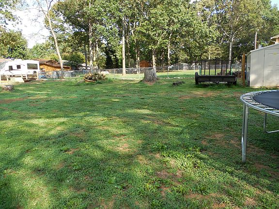 Large fenced backyard