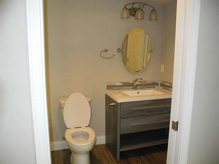 Modern vanity and fixtures