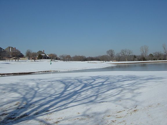 golf course view in winter