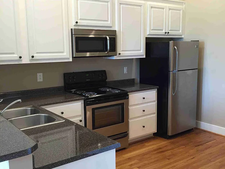 Custom cabinets and stainless steel appliances