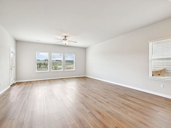 Enjoy lots of natural lighting in the living and dining areas.