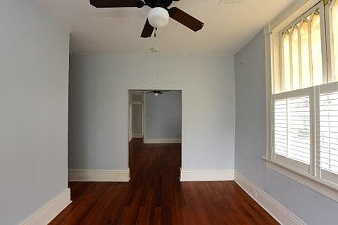Front two rooms of the apartment. Both have closets.