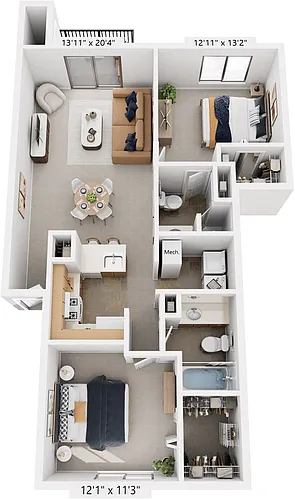 Floor plan Two Bedroom