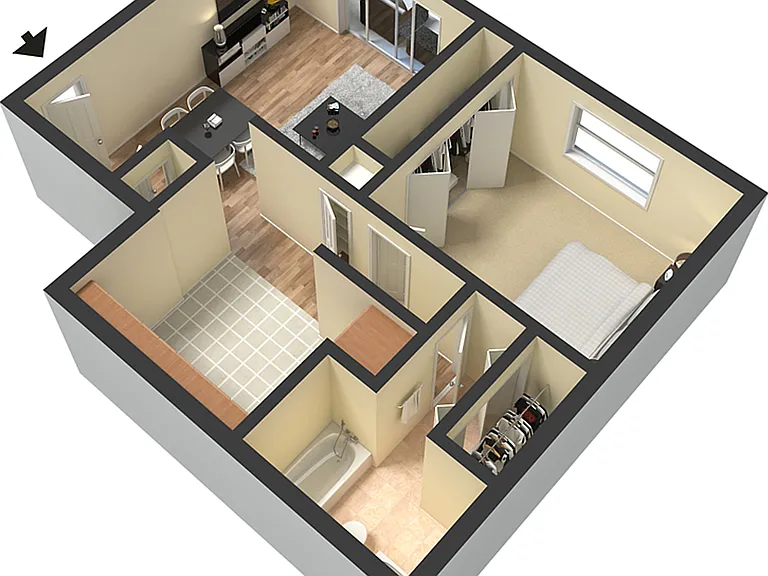 1 Bedroom with Furniture (2) 1 Bedroom with Furniture (2)