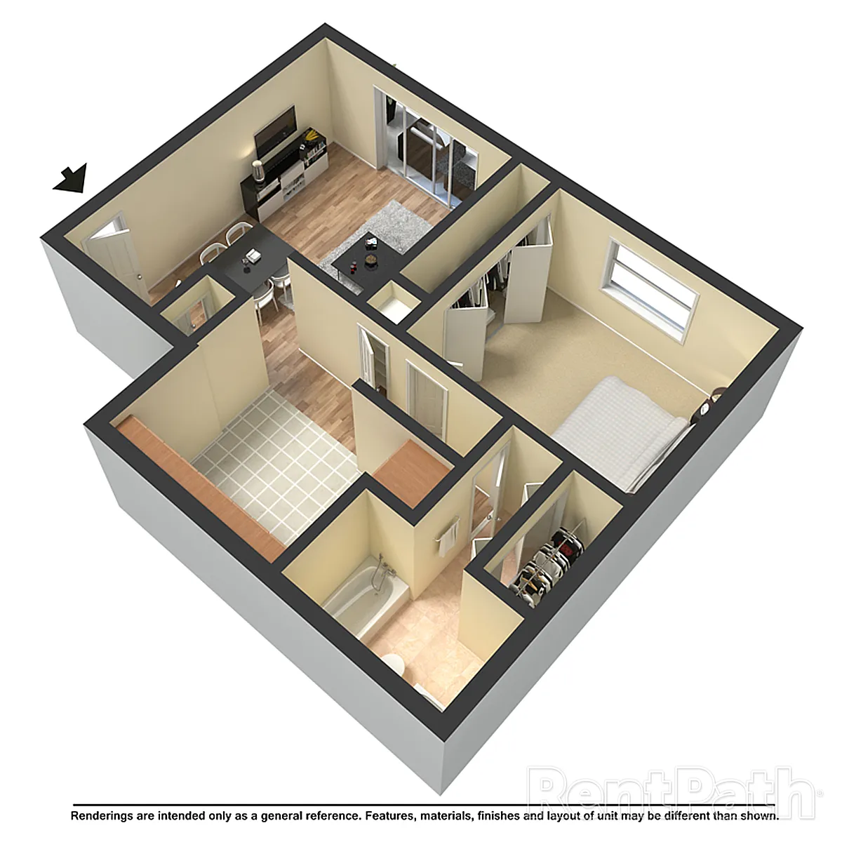 Floor plan 1x1A