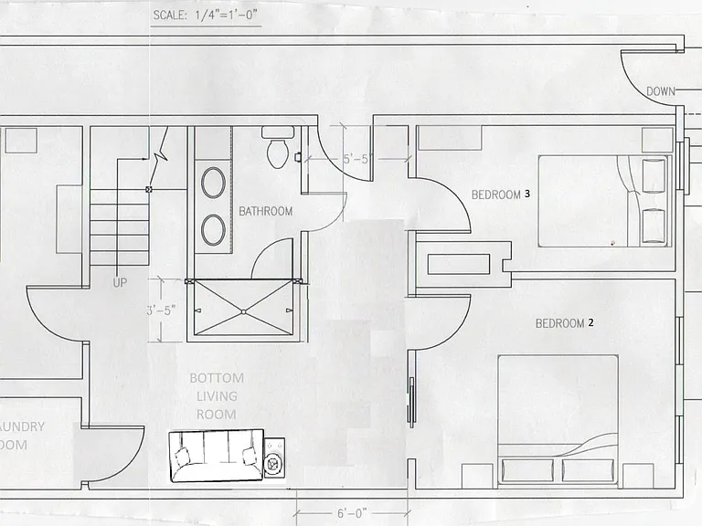 Bottom Floor Plan.