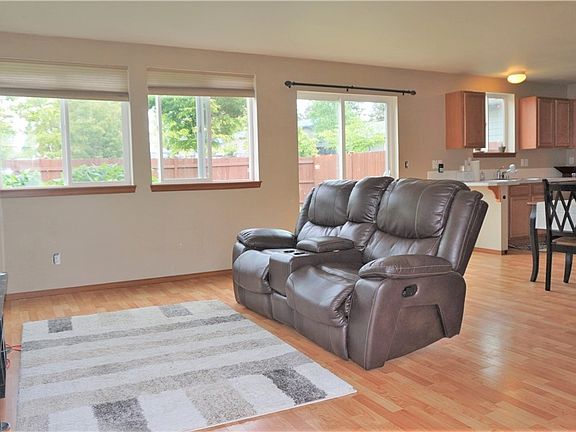 Open concept with Kitchen, eating area and living room all on main floor.