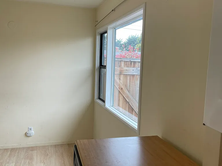 Dining Room Leading Into Kitchen, with Portable Dishwasher