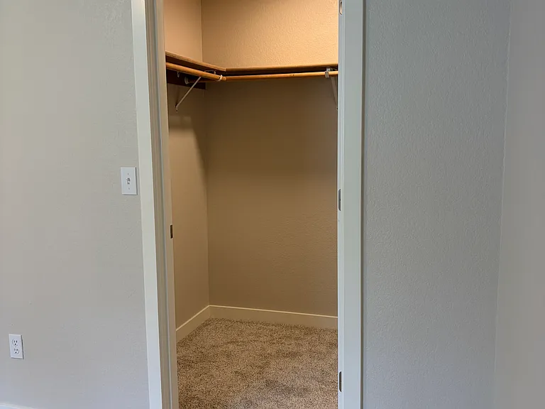Walk-in closet (even has an outlet inside for ironing, plugging in devices, and more)