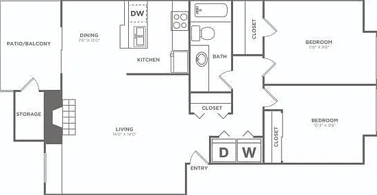 Two Bedroom / One Bath Renovated | 2 bed 2 bath | 878 sq ft Two Bedroom / One Bath Renovated | 2 bed 2 bath | 878 sq ft