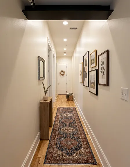 virtually staged hallway