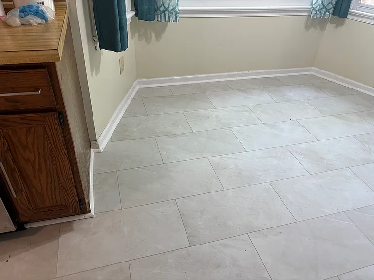 Kitchen nook, new LVP flooring