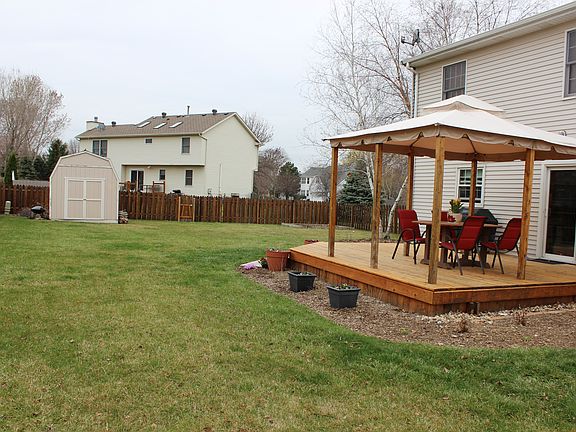 New cedar fence in backyard