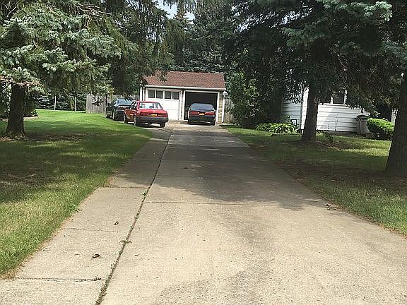 Extra wide driveway