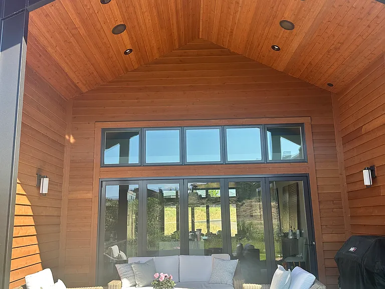 Rear Outdoor patio with furnishings and grill