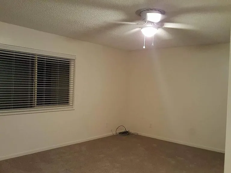 Bedroom with new remote control fan and A/C - Heat split in bedroom