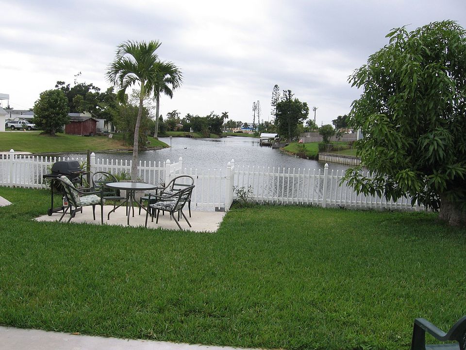 fenced back yard 