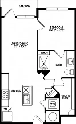 A1D 632 Square Feet A1D 632 Square Feet