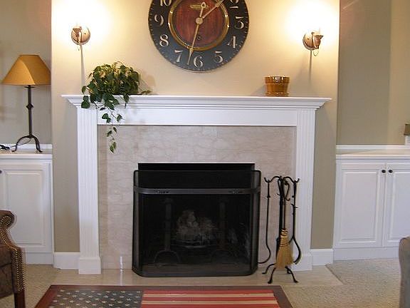 Living room fireplace