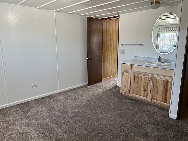 Bedroom with half bath