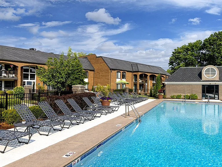 Poolside lounge space