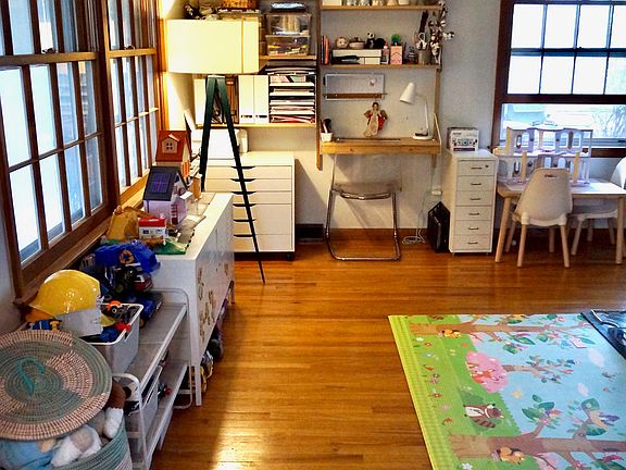 Den - currently being used as office and playroom