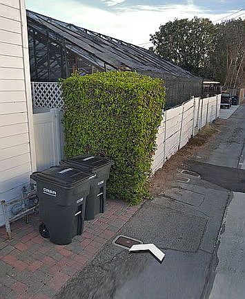 Alley view looking North