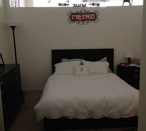 large lofted sytle bedroom.