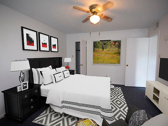 Master bedroom with walk in closet