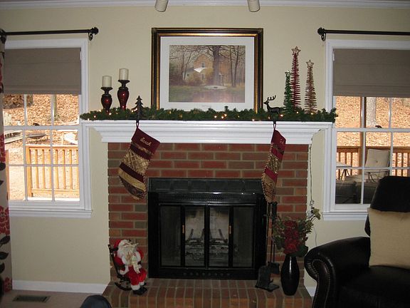 Wood burning fireplace