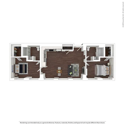 Floor plan Two Bedroom- B2