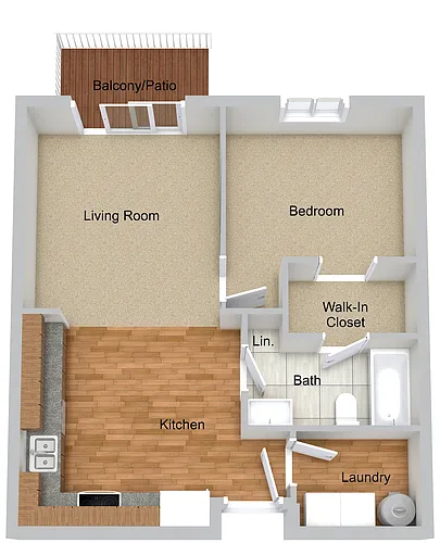Floor plan One Bedroom