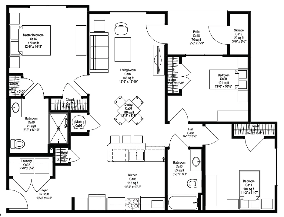 Floor plan 3 Bedroom