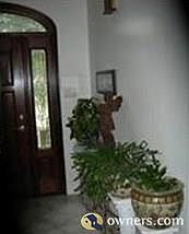 Mahogany front door, marble floor