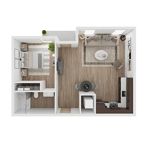 Floor plan 1X1 F