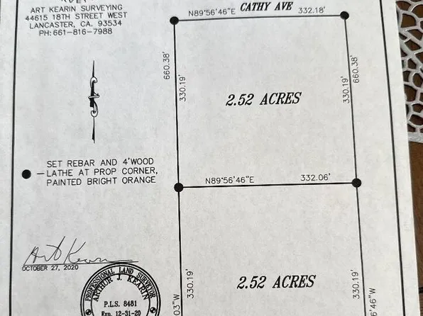 Vacant Land Apn 375 121 23 0 2 #24-5-&, Rosamond, CA 93560
